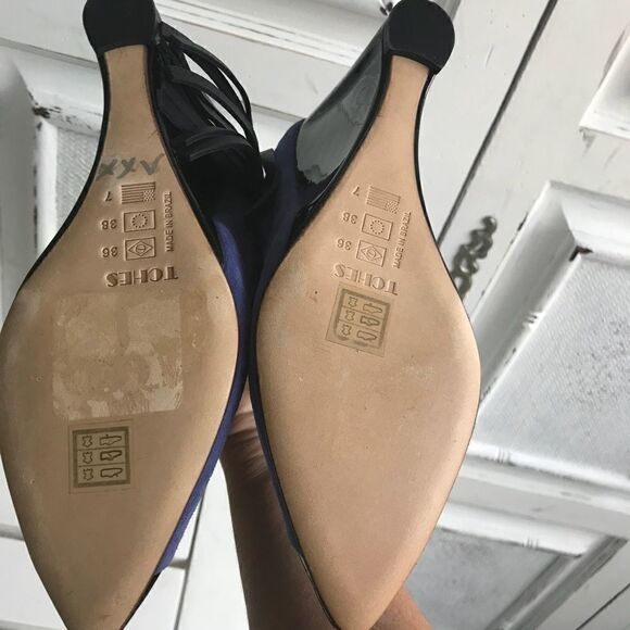 PURPLE SUEDE BRAZILIAN FRINGE  WEDGES - Picture 8 of 8